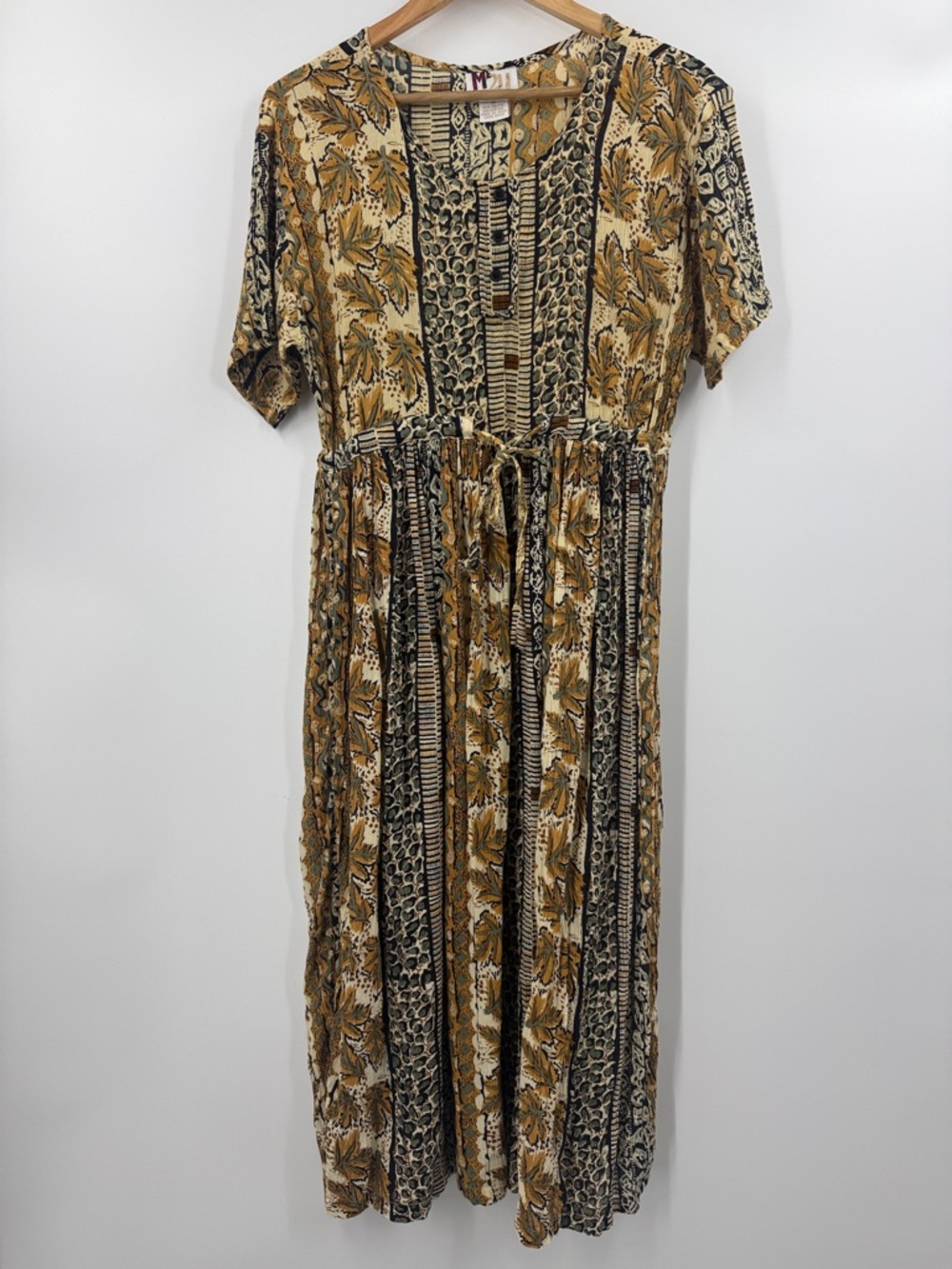 ME 2 U boho abstract animal print flowing dress womens medium